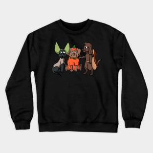 Dogs in Halloween Costumes Crewneck Sweatshirt